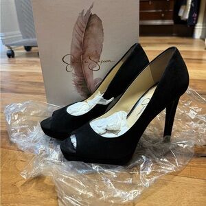 Jessica Simpson Black Peep Toe Heels